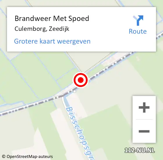 Locatie op kaart van de 112 melding: Brandweer Met Spoed Naar Culemborg, Zeedijk op 20 juni 2023 13:14