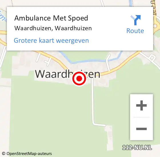 Locatie op kaart van de 112 melding: Ambulance Met Spoed Naar Waardhuizen, Waardhuizen op 20 juni 2023 16:40