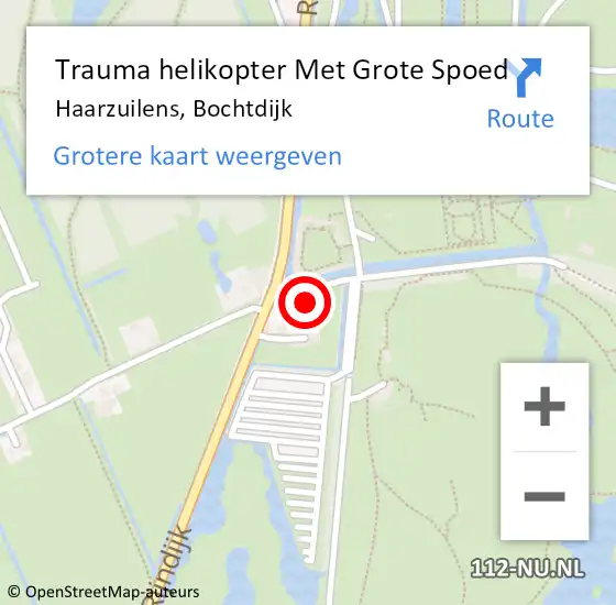 Locatie op kaart van de 112 melding: Trauma helikopter Met Grote Spoed Naar Haarzuilens, Bochtdijk op 20 juni 2023 17:28