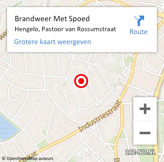 Locatie op kaart van de 112 melding: Brandweer Met Spoed Naar Hengelo, Pastoor van Rossumstraat op 20 juni 2023 18:37