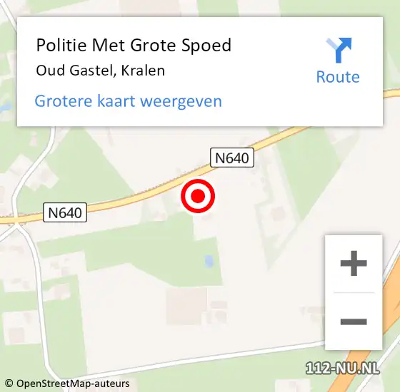 Locatie op kaart van de 112 melding: Politie Met Grote Spoed Naar Oud Gastel, Kralen op 21 juni 2023 19:31