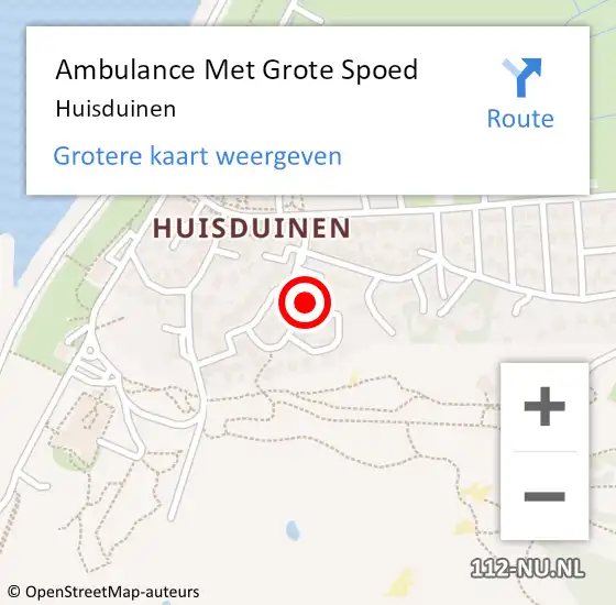 Locatie op kaart van de 112 melding: Ambulance Met Grote Spoed Naar Huisduinen op 22 juni 2023 06:32
