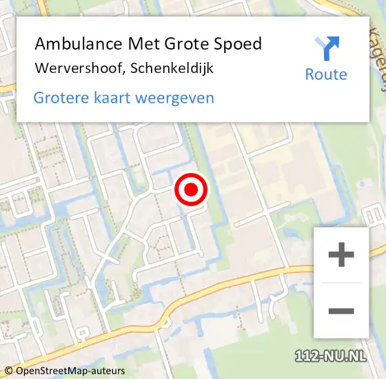 Locatie op kaart van de 112 melding: Ambulance Met Grote Spoed Naar Wervershoof, Schenkeldijk op 22 juni 2023 12:02