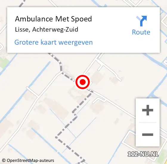 Locatie op kaart van de 112 melding: Ambulance Met Spoed Naar Lisse, Achterweg-Zuid op 23 juni 2023 11:13