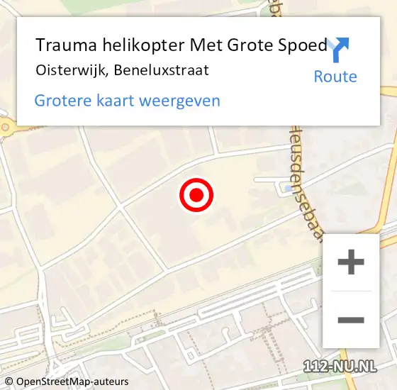 Locatie op kaart van de 112 melding: Trauma helikopter Met Grote Spoed Naar Oisterwijk, Beneluxstraat op 23 juni 2023 17:56