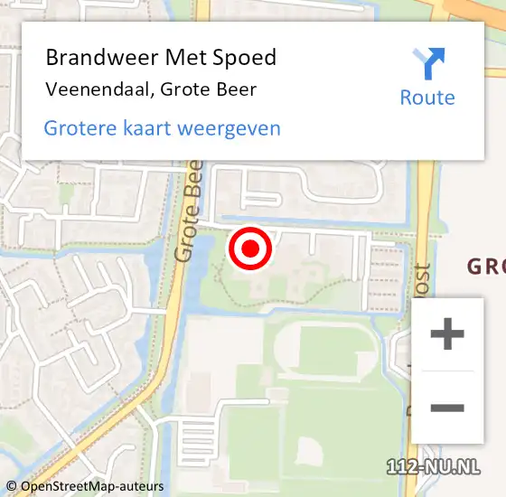 Locatie op kaart van de 112 melding: Brandweer Met Spoed Naar Veenendaal, Grote Beer op 23 juni 2023 22:26