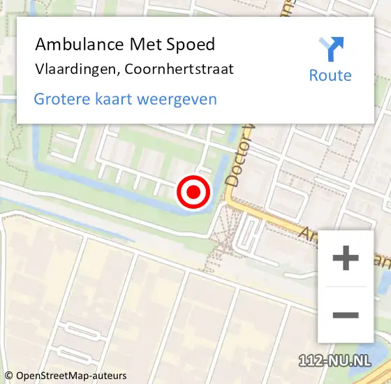 Locatie op kaart van de 112 melding: Ambulance Met Spoed Naar Vlaardingen, Coornhertstraat op 24 juni 2023 06:16