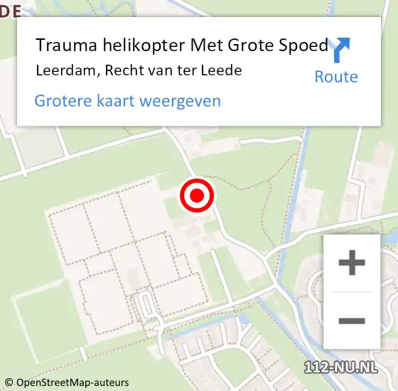 Locatie op kaart van de 112 melding: Trauma helikopter Met Grote Spoed Naar Leerdam, Recht van ter Leede op 24 juni 2023 10:13