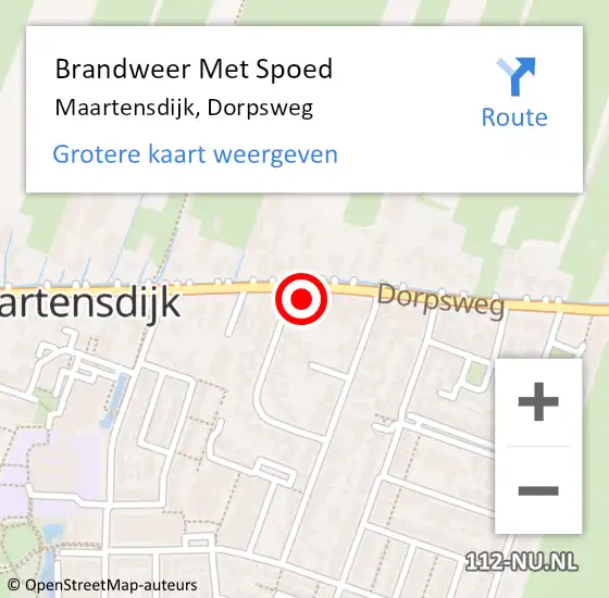 Locatie op kaart van de 112 melding: Brandweer Met Spoed Naar Maartensdijk, Dorpsweg op 24 juni 2023 16:17