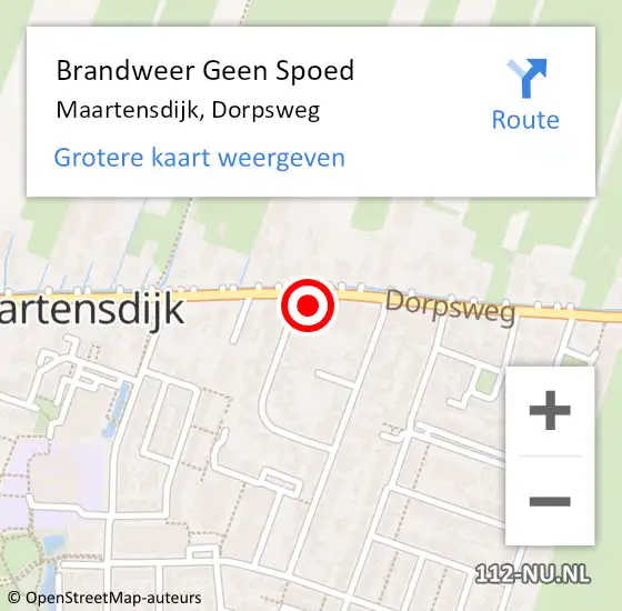 Locatie op kaart van de 112 melding: Brandweer Geen Spoed Naar Maartensdijk, Dorpsweg op 24 juni 2023 16:18