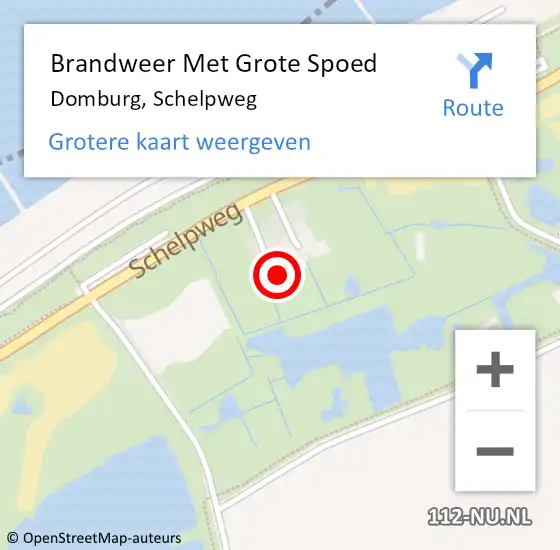 Locatie op kaart van de 112 melding: Brandweer Met Grote Spoed Naar Domburg, Schelpweg op 24 juni 2023 22:17