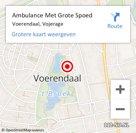 Locatie op kaart van de 112 melding: Ambulance Met Grote Spoed Naar Voerendaal, Vojerage op 25 juni 2023 11:40