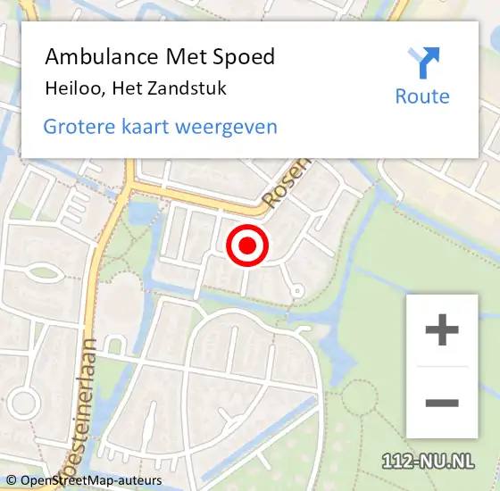 Locatie op kaart van de 112 melding: Ambulance Met Spoed Naar Heiloo, Het Zandstuk op 25 juni 2023 15:49