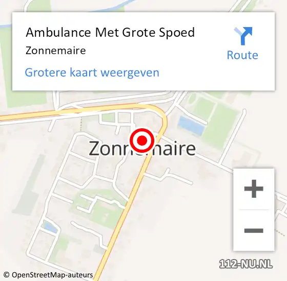 Locatie op kaart van de 112 melding: Ambulance Met Grote Spoed Naar Zonnemaire op 26 juni 2023 00:55