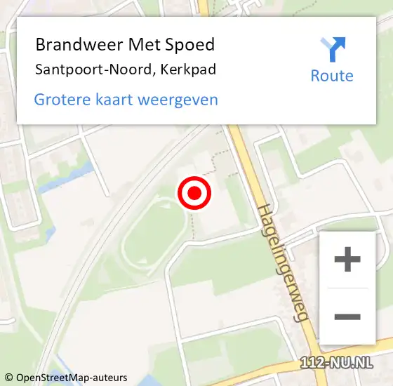 Locatie op kaart van de 112 melding: Brandweer Met Spoed Naar Santpoort-Noord, Kerkpad op 26 juni 2023 15:55