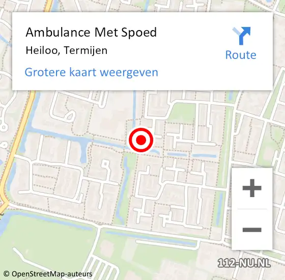 Locatie op kaart van de 112 melding: Ambulance Met Spoed Naar Heiloo, Termijen op 27 juni 2023 17:31