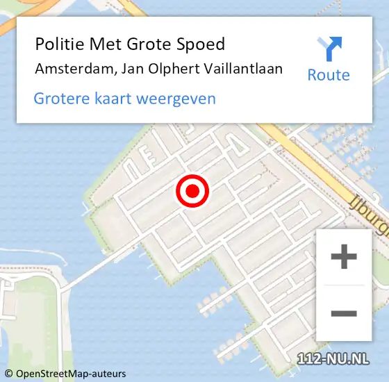 Locatie op kaart van de 112 melding: Politie Met Grote Spoed Naar Amsterdam, Jan Olphert Vaillantlaan op 28 juni 2023 09:39