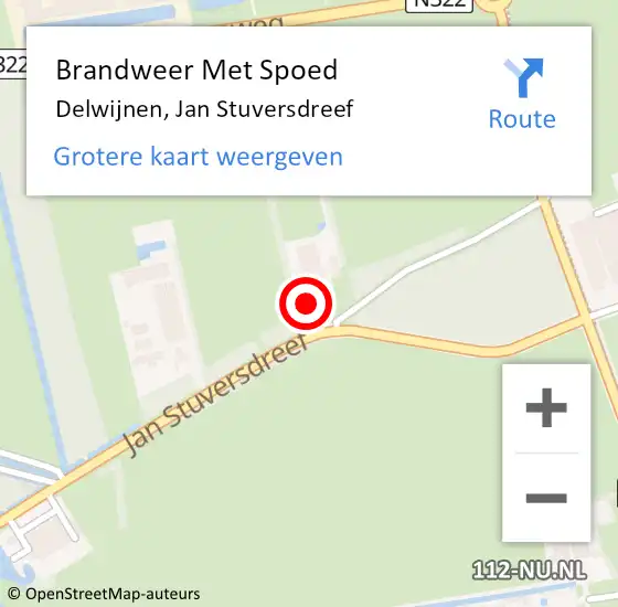 Locatie op kaart van de 112 melding: Brandweer Met Spoed Naar Delwijnen, Jan Stuversdreef op 28 juni 2023 21:12