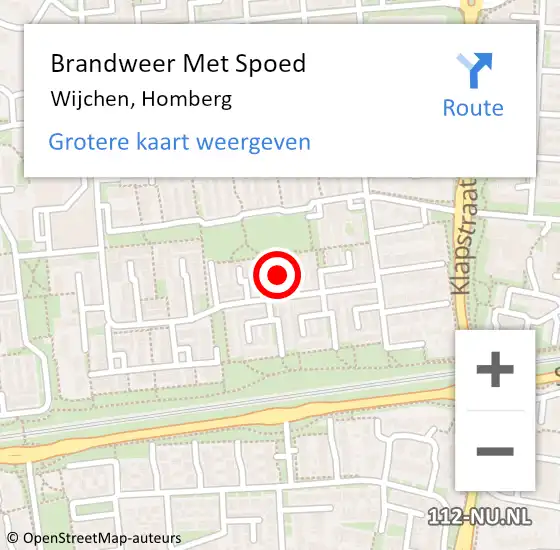 Locatie op kaart van de 112 melding: Brandweer Met Spoed Naar Wijchen, Homberg op 29 juni 2023 09:32