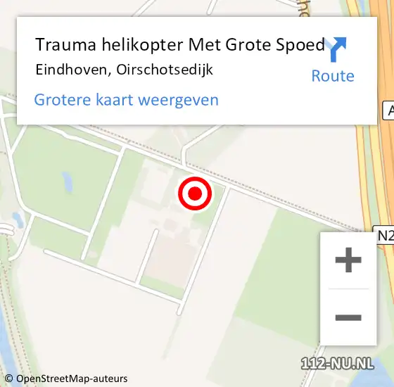 Locatie op kaart van de 112 melding: Trauma helikopter Met Grote Spoed Naar Eindhoven, Oirschotsedijk op 29 juni 2023 12:39