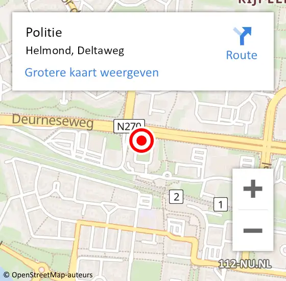 Locatie op kaart van de 112 melding: Politie Helmond, Deltaweg op 29 juni 2023 15:46