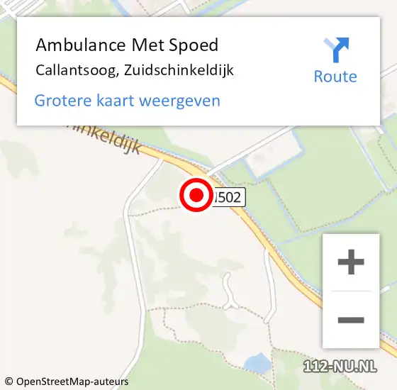 Locatie op kaart van de 112 melding: Ambulance Met Spoed Naar Callantsoog, Zuidschinkeldijk op 29 juni 2023 16:40