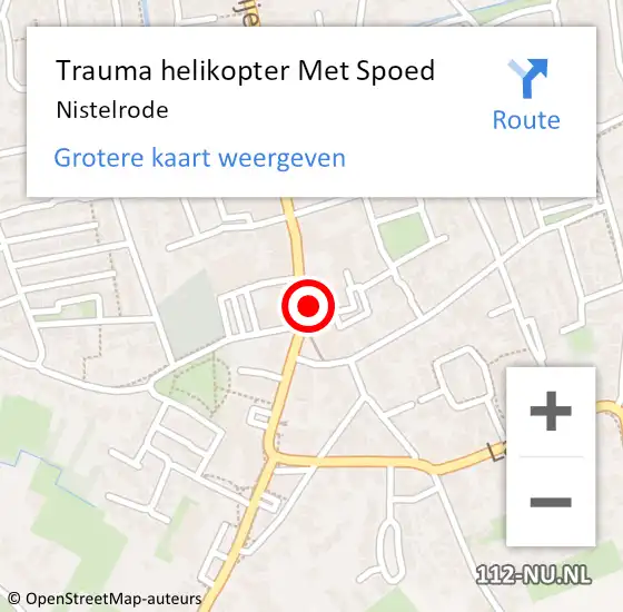 Locatie op kaart van de 112 melding: Trauma helikopter Met Spoed Naar Nistelrode op 30 juni 2023 20:58