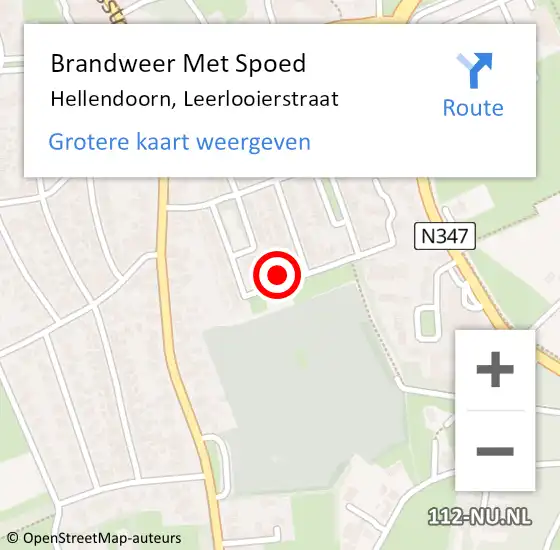 Locatie op kaart van de 112 melding: Brandweer Met Spoed Naar Hellendoorn, Leerlooierstraat op 1 juli 2023 08:53