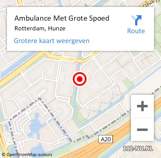 Locatie op kaart van de 112 melding: Ambulance Met Grote Spoed Naar Rotterdam, Hunze op 1 juli 2023 13:20
