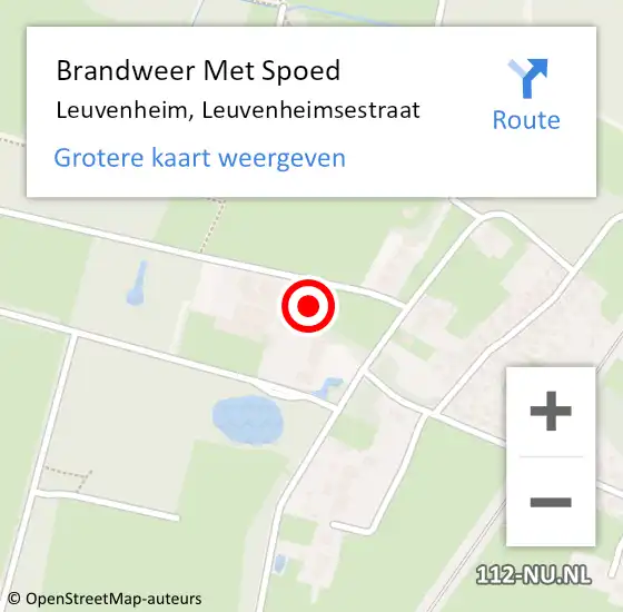 Locatie op kaart van de 112 melding: Brandweer Met Spoed Naar Leuvenheim, Leuvenheimsestraat op 1 juli 2023 14:25