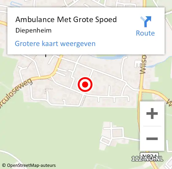 Locatie op kaart van de 112 melding: Ambulance Met Grote Spoed Naar Diepenheim op 4 juli 2023 11:52