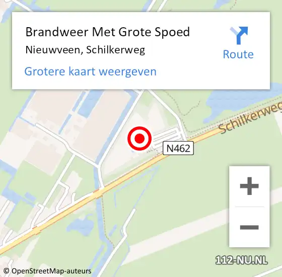 Locatie op kaart van de 112 melding: Brandweer Met Grote Spoed Naar Nieuwveen, Schilkerweg op 4 juli 2023 14:27