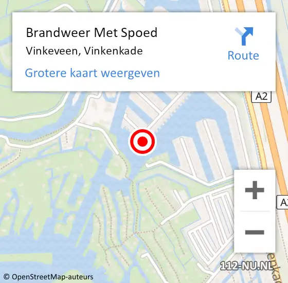 Locatie op kaart van de 112 melding: Brandweer Met Spoed Naar Vinkeveen, Vinkenkade op 5 juli 2023 15:55