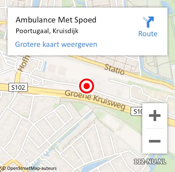 Locatie op kaart van de 112 melding: Ambulance Met Spoed Naar Poortugaal, Kruisdijk op 5 juli 2023 20:38