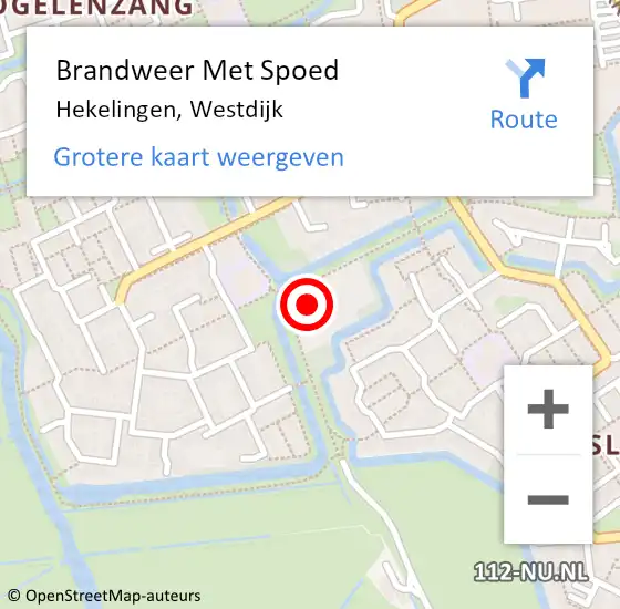Locatie op kaart van de 112 melding: Brandweer Met Spoed Naar Spijkenisse, Westdijk op 6 juli 2023 11:50