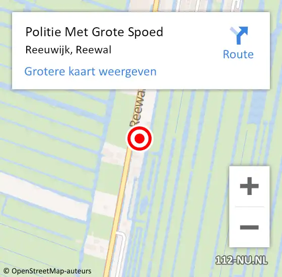 Locatie op kaart van de 112 melding: Politie Met Grote Spoed Naar Reeuwijk, Reewal op 6 juli 2023 17:46