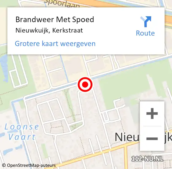 Locatie op kaart van de 112 melding: Brandweer Met Spoed Naar Nieuwkuijk, Kerkstraat op 7 juli 2023 16:34
