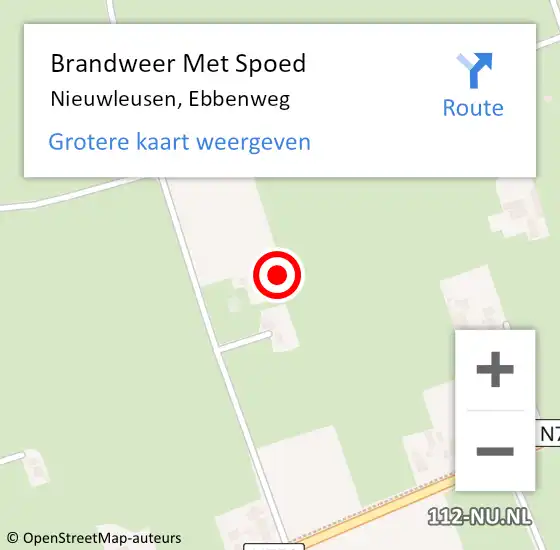 Locatie op kaart van de 112 melding: Brandweer Met Spoed Naar Nieuwleusen, Ebbenweg op 7 juli 2023 22:39