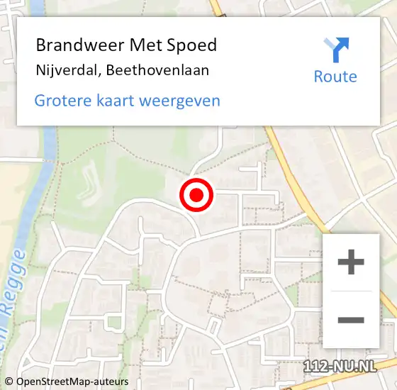 Locatie op kaart van de 112 melding: Brandweer Met Spoed Naar Nijverdal, Beethovenlaan op 8 juli 2023 16:00