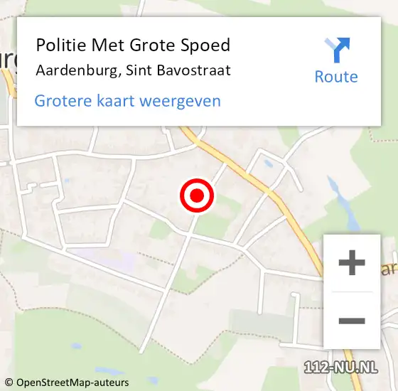 Locatie op kaart van de 112 melding: Politie Met Grote Spoed Naar Aardenburg, Sint Bavostraat op 8 juli 2023 18:50