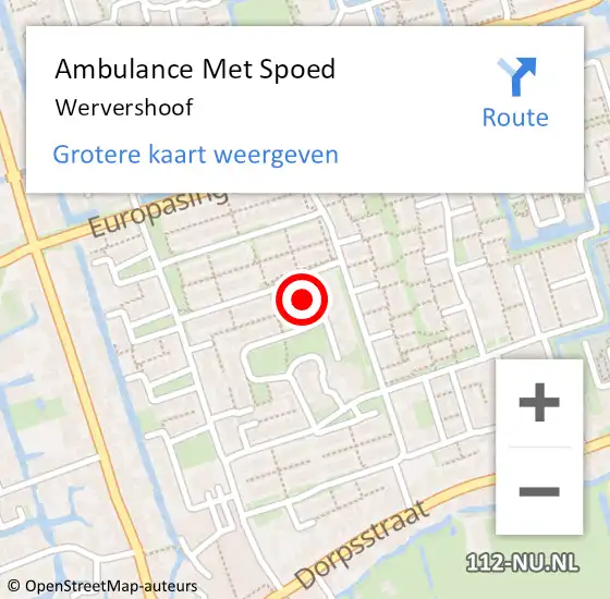 Locatie op kaart van de 112 melding: Ambulance Met Spoed Naar Wervershoof op 9 juli 2023 10:56