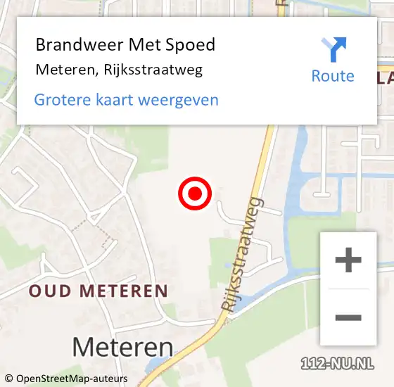 Locatie op kaart van de 112 melding: Brandweer Met Spoed Naar Meteren, Rijksstraatweg op 10 juli 2023 20:01