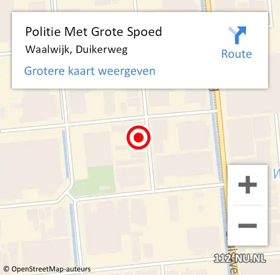Locatie op kaart van de 112 melding: Politie Met Grote Spoed Naar Waalwijk, Duikerweg op 12 juli 2023 14:34