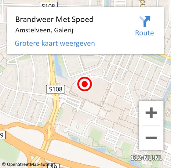 Locatie op kaart van de 112 melding: Brandweer Met Spoed Naar Amstelveen, Galerij op 13 juli 2023 19:30