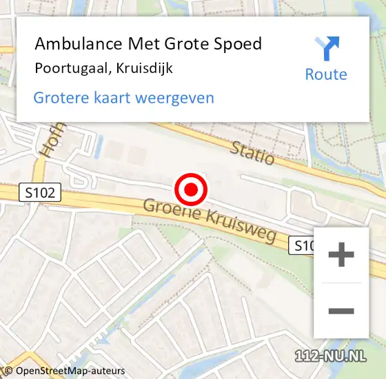 Locatie op kaart van de 112 melding: Ambulance Met Grote Spoed Naar Poortugaal, Kruisdijk op 15 juli 2023 22:08