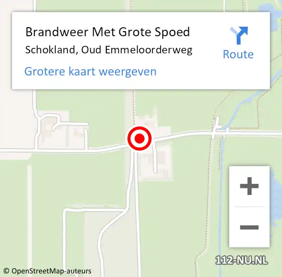 Locatie op kaart van de 112 melding: Brandweer Met Grote Spoed Naar Schokland, Oud Emmeloorderweg op 17 juli 2023 07:23