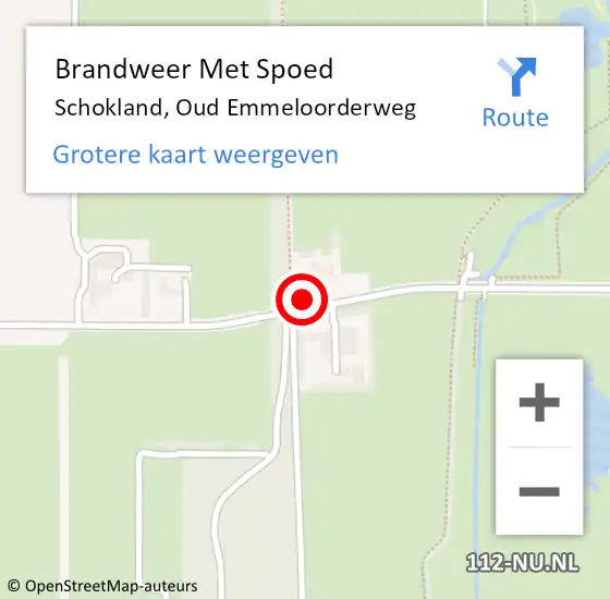 Locatie op kaart van de 112 melding: Brandweer Met Spoed Naar Schokland, Oud Emmeloorderweg op 17 juli 2023 08:14
