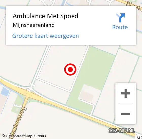 Locatie op kaart van de 112 melding: Ambulance Met Spoed Naar Mijnsheerenland op 17 juli 2023 15:01