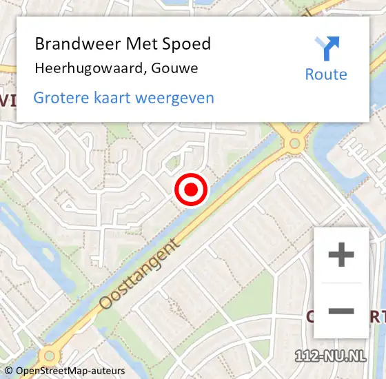 Locatie op kaart van de 112 melding: Brandweer Met Spoed Naar Heerhugowaard, Gouwe op 18 juli 2023 00:19
