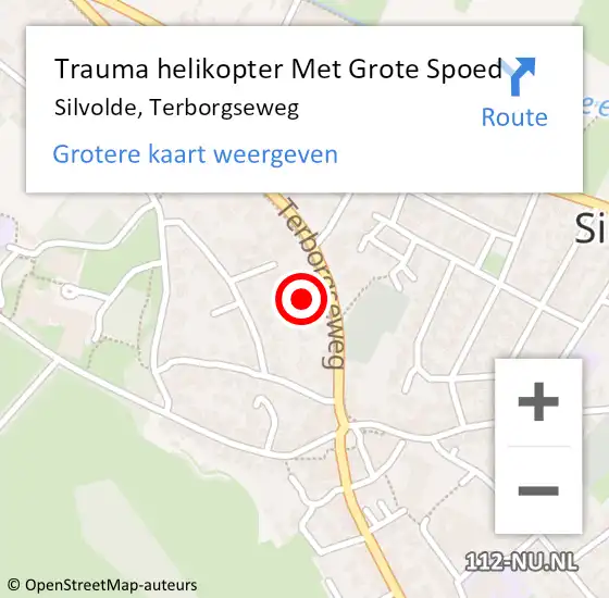 Locatie op kaart van de 112 melding: Trauma helikopter Met Grote Spoed Naar Silvolde, Terborgseweg op 19 juli 2023 08:44